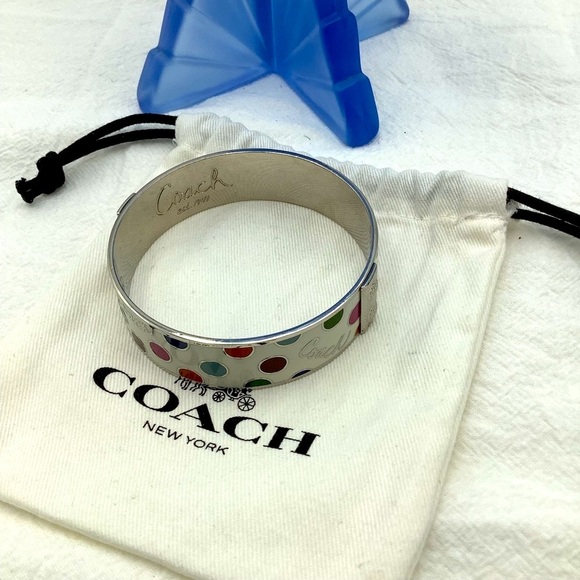 Coach Bangle Bracelet with Colorful Polka Dots - Picture 2 of 5
